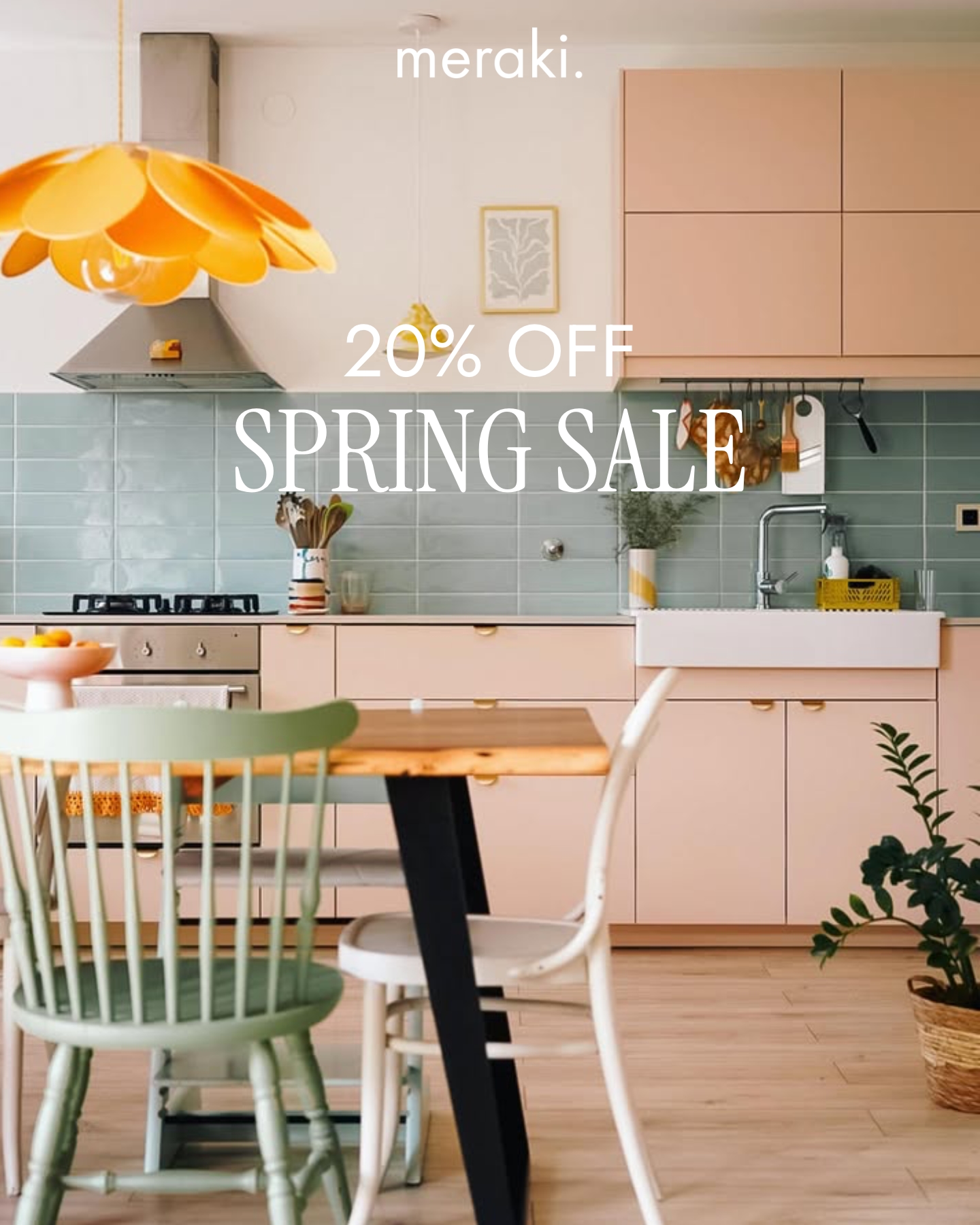 Spring setting room interior design.